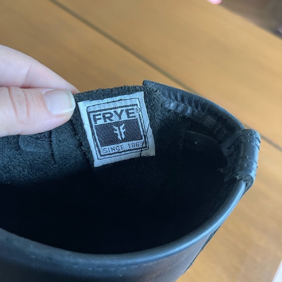 Frye Moto Black Leather Boots - Picture 3 of 6